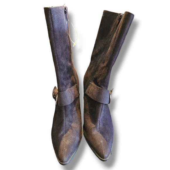 Suede calf high boots - Picture 7 of 9